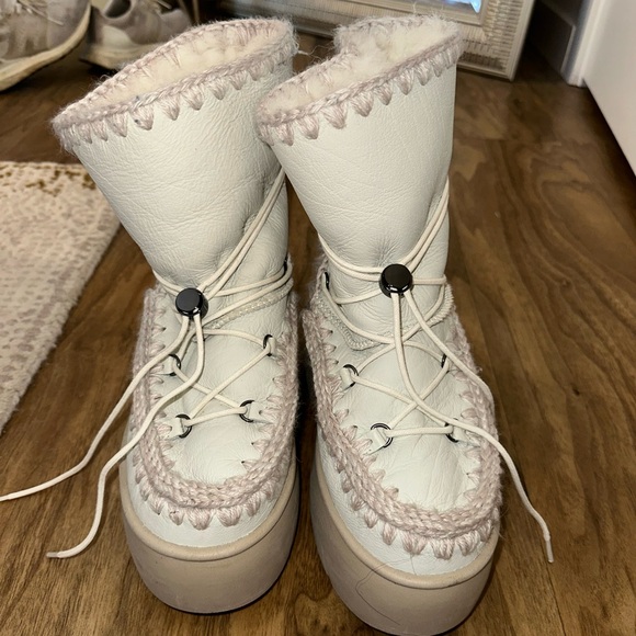 MOU platform lunar landing boot, cream, size 38, excellent condition - Picture 3 of 8